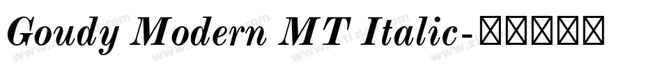 Goudy Modern MT Italic字体转换